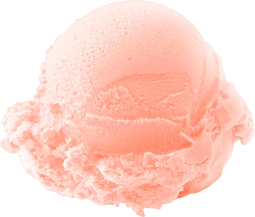 Guava sherbet scoop