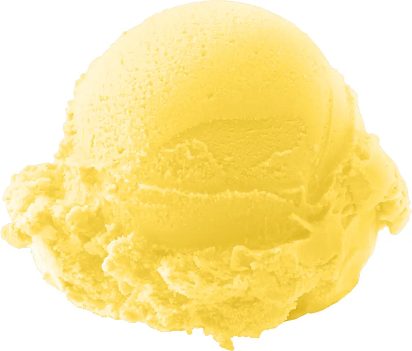 Mango sherbet scoop