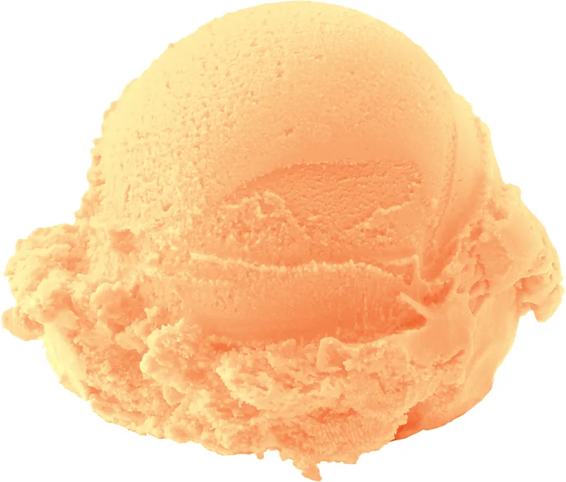 Passion Fruit sherbet scoop