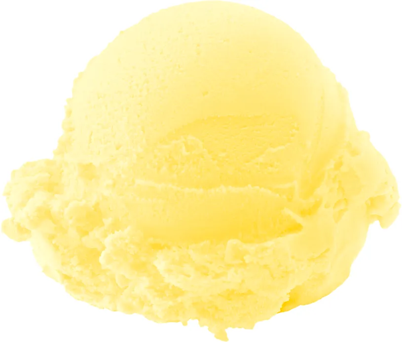 Pineapple sherbet scoop